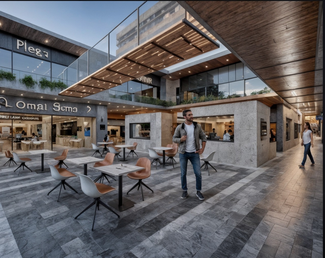 Detalles arquitectónicos de la Plaza Valterra